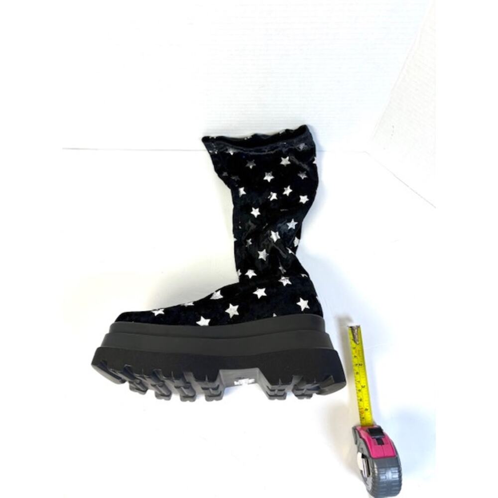 koi Black Star Platform Knee-High Boots - Picture 9 of 9